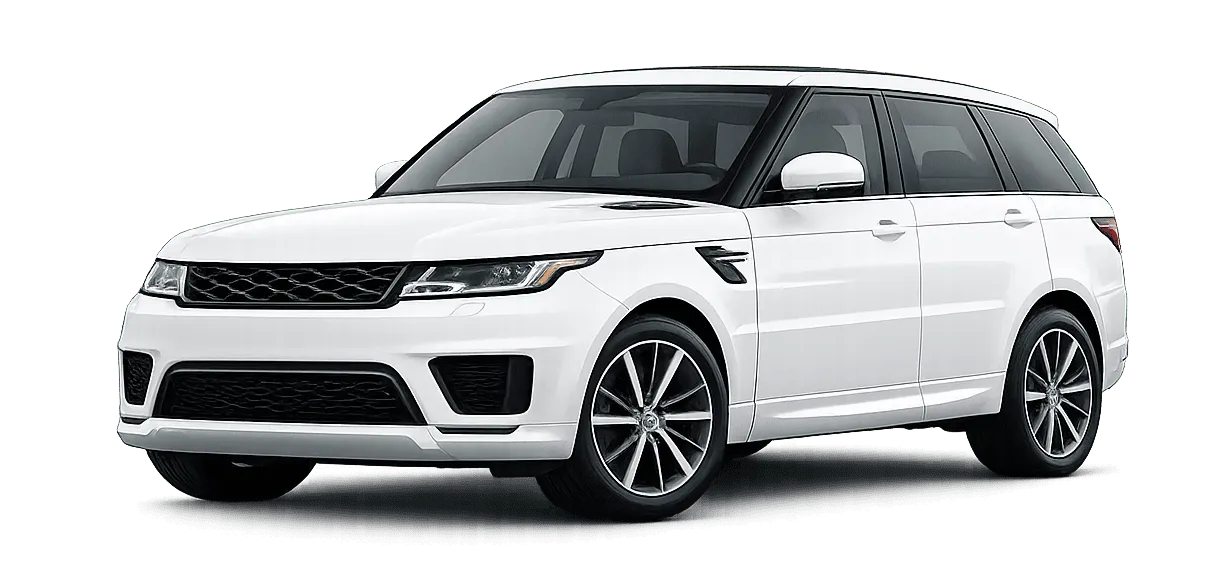 White luxury mid-size SUV viewed from front left with black grille and alloy wheels.